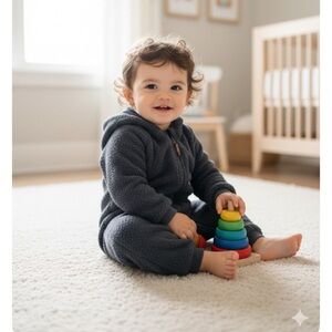 Mini A Ture blue Fleece Jacket